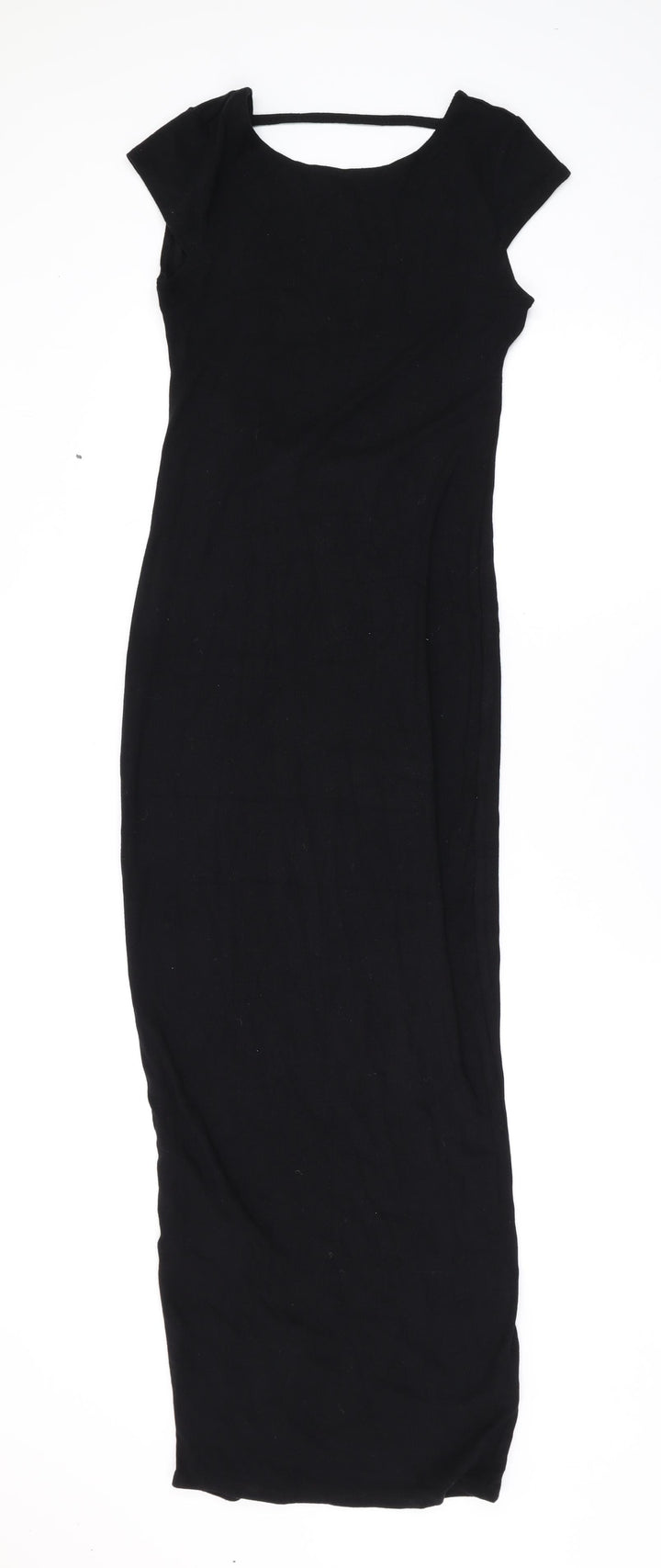 Garage Womens Black Modal Maxi Size XS Round Neck Pullover - Backless