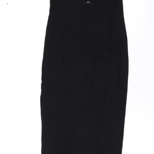 Garage Womens Black Modal Maxi Size XS Round Neck Pullover - Backless