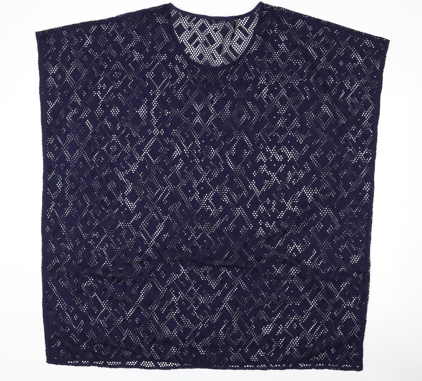 Marks and Spencer Womens Blue Geometric Polyester Cover Up Size 16