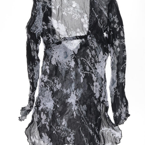 Lini Womens Black Flecked Polyester Cover Up Size M