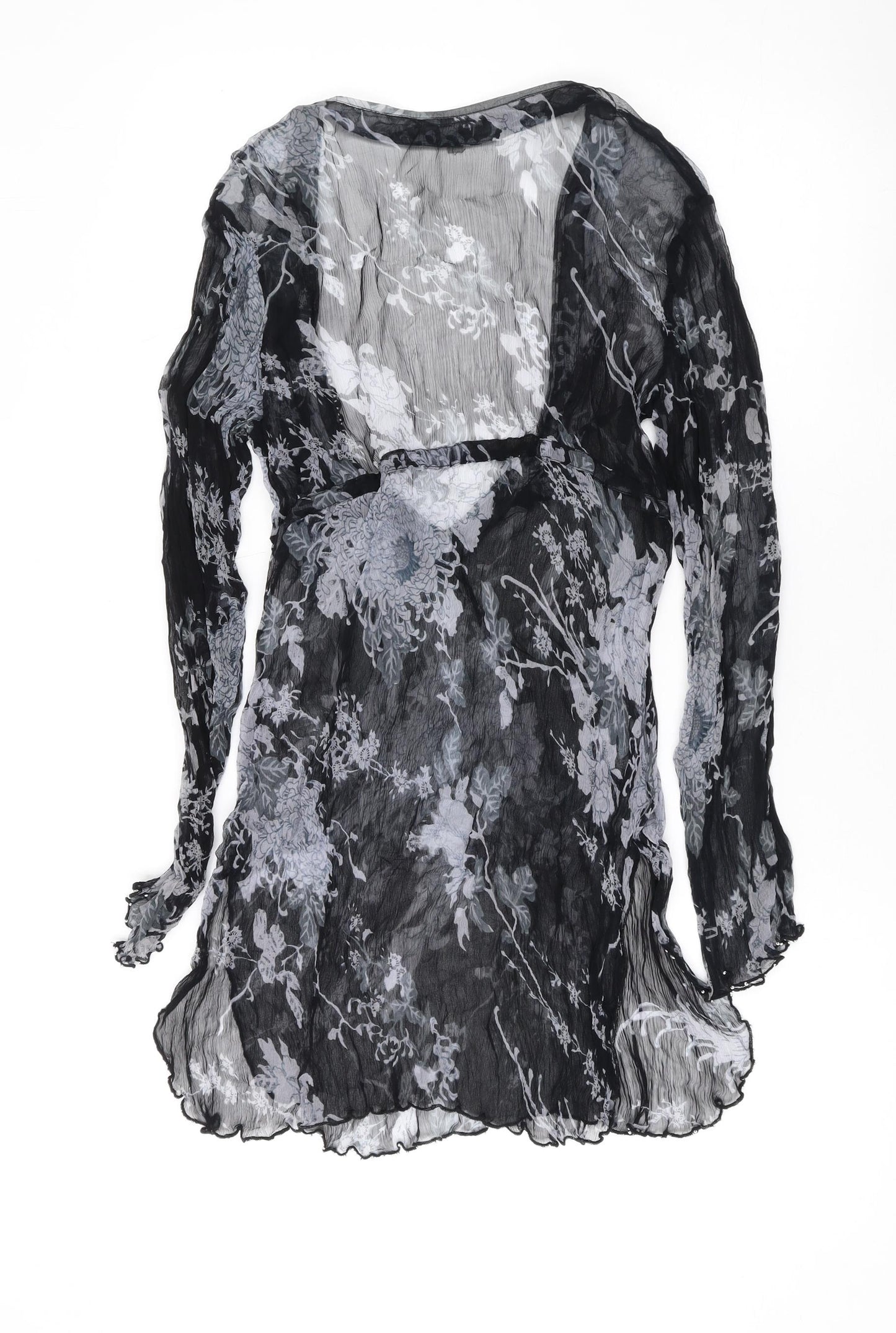 Lini Womens Black Flecked Polyester Cover Up Size M