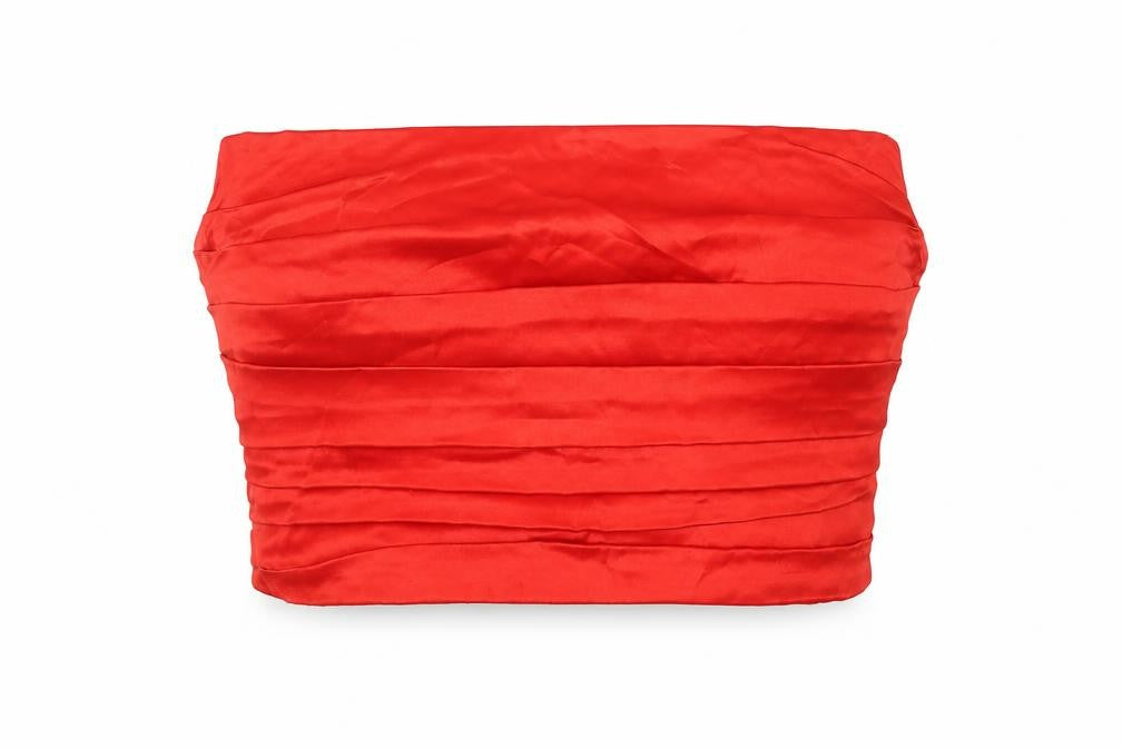 Zara Womens Red Viscose Basic Blouse Size S Sweetheart