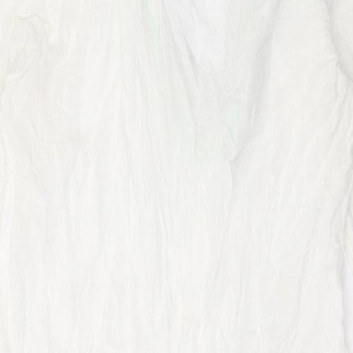 Lara Ethnics Womens White Polyester Cover Up Size S - Sequins