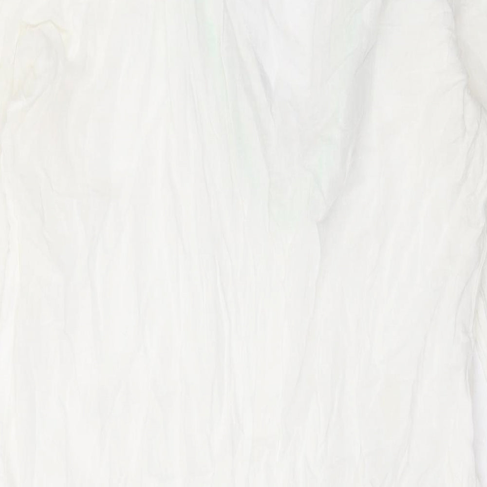 Lara Ethnics Womens White Polyester Cover Up Size S - Sequins