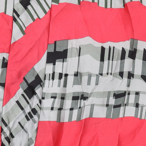 NEXT Womens Pink Geometric Polyester Basic Blouse Size 12 Round Neck