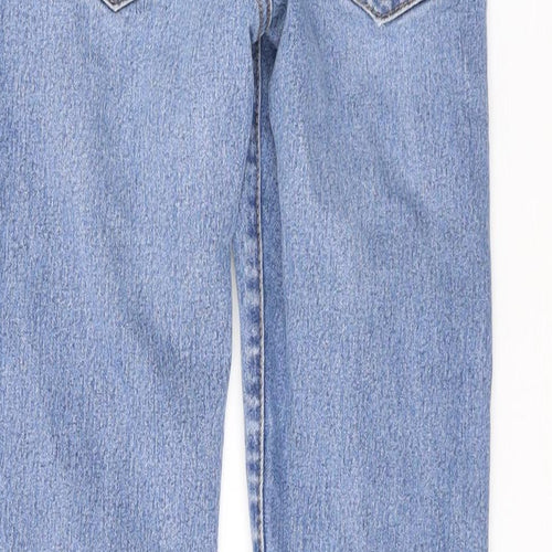 Denim & Co. Boys Blue Polyester Skinny Jeans Size 9-10 Years L22 in Regular Drawstring