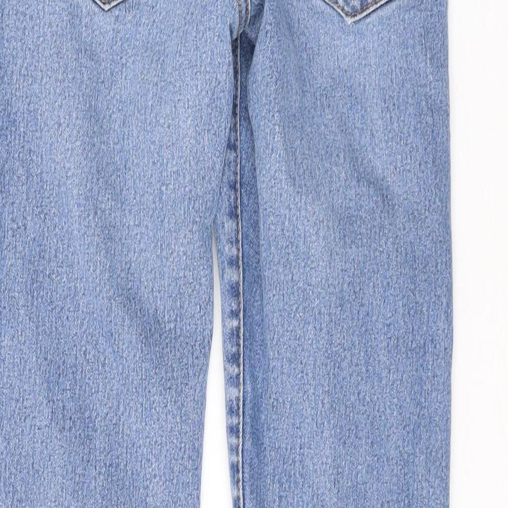 Denim & Co. Boys Blue Polyester Skinny Jeans Size 9-10 Years L22 in Regular Drawstring