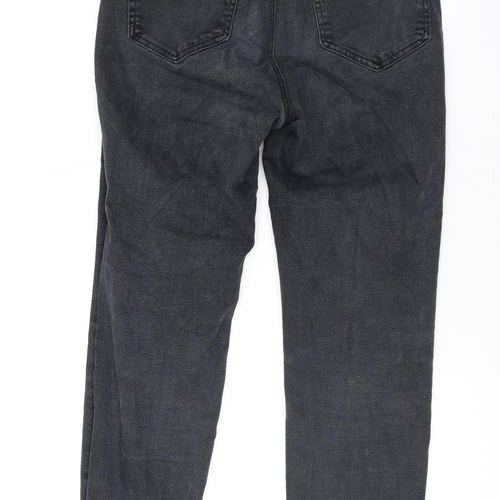 Stradivarius Womens Grey Cotton Skinny Jeans Size 12 L25 in Regular Zip