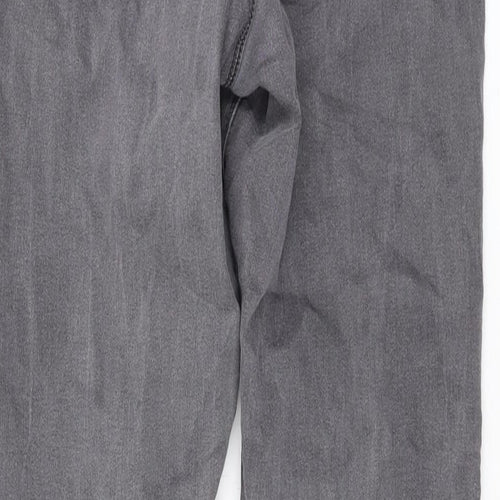 Dorothy Perkins Womens Grey Cotton Skinny Jeans Size 8 L28 in Regular Zip