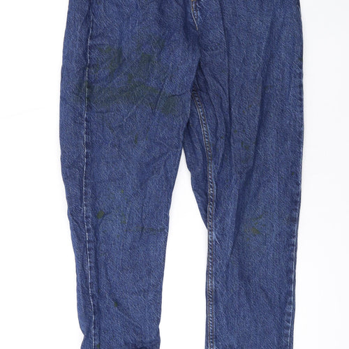 Denim & Co. Womens Blue Cotton Skinny Jeans Size 10 L26 in Regular Zip