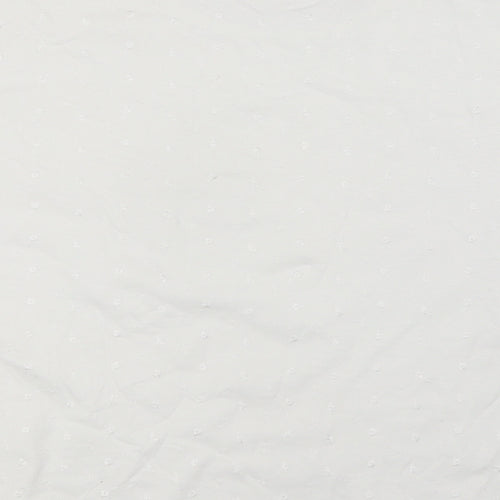 Damart Womens Ivory Cotton Basic T-Shirt Size 20 Crew Neck - Embr