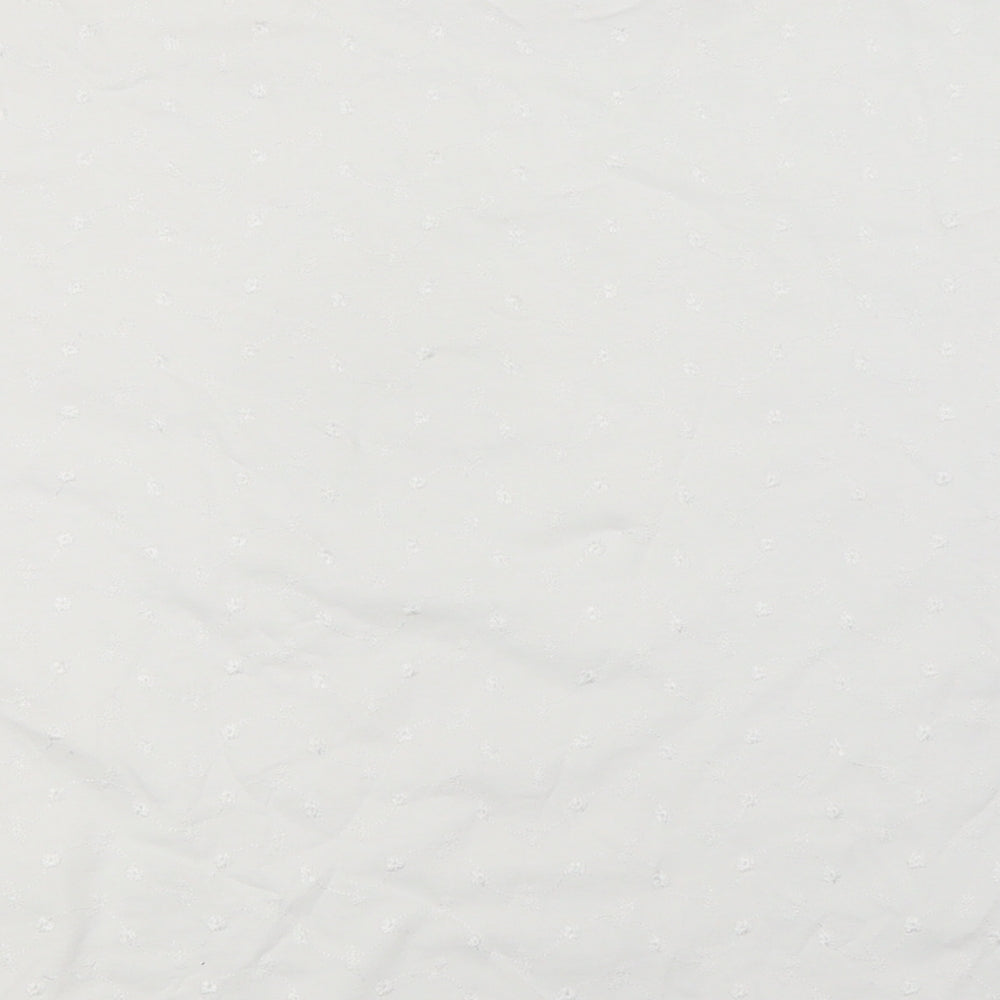 Damart Womens Ivory Cotton Basic T-Shirt Size 20 Crew Neck - Embr