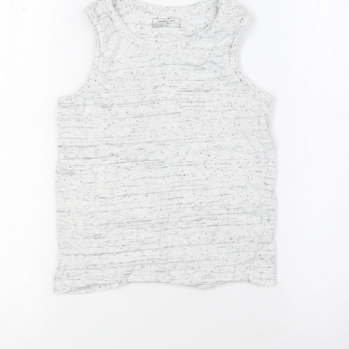 NEXT Boys Grey Cotton Basic Tank Size 5 Years Crew Neck - Pocket