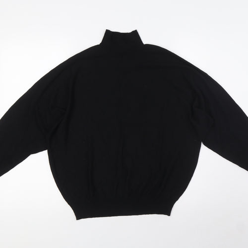 H&M Womens Black Mock Neck Polyester Pullover Jumper Size XS