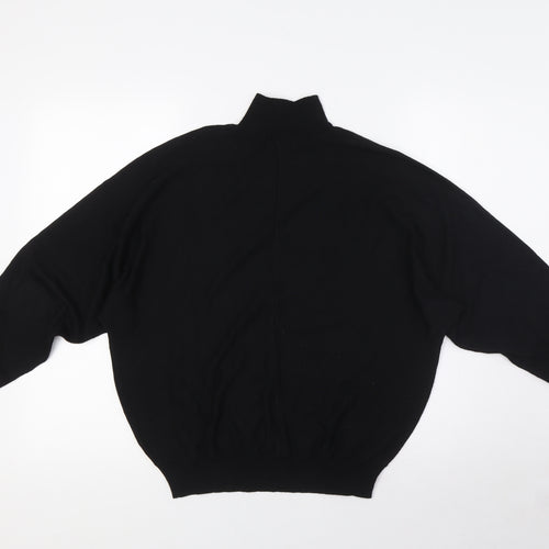 H&M Womens Black Mock Neck Polyester Pullover Jumper Size XS