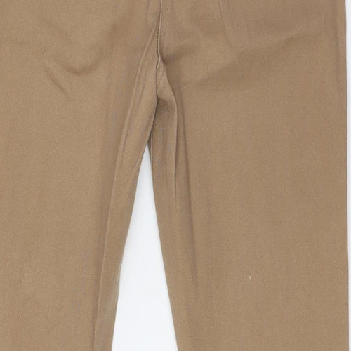 George Womens Beige Cotton Straight Jeans Size 12 L30 in Regular Zip
