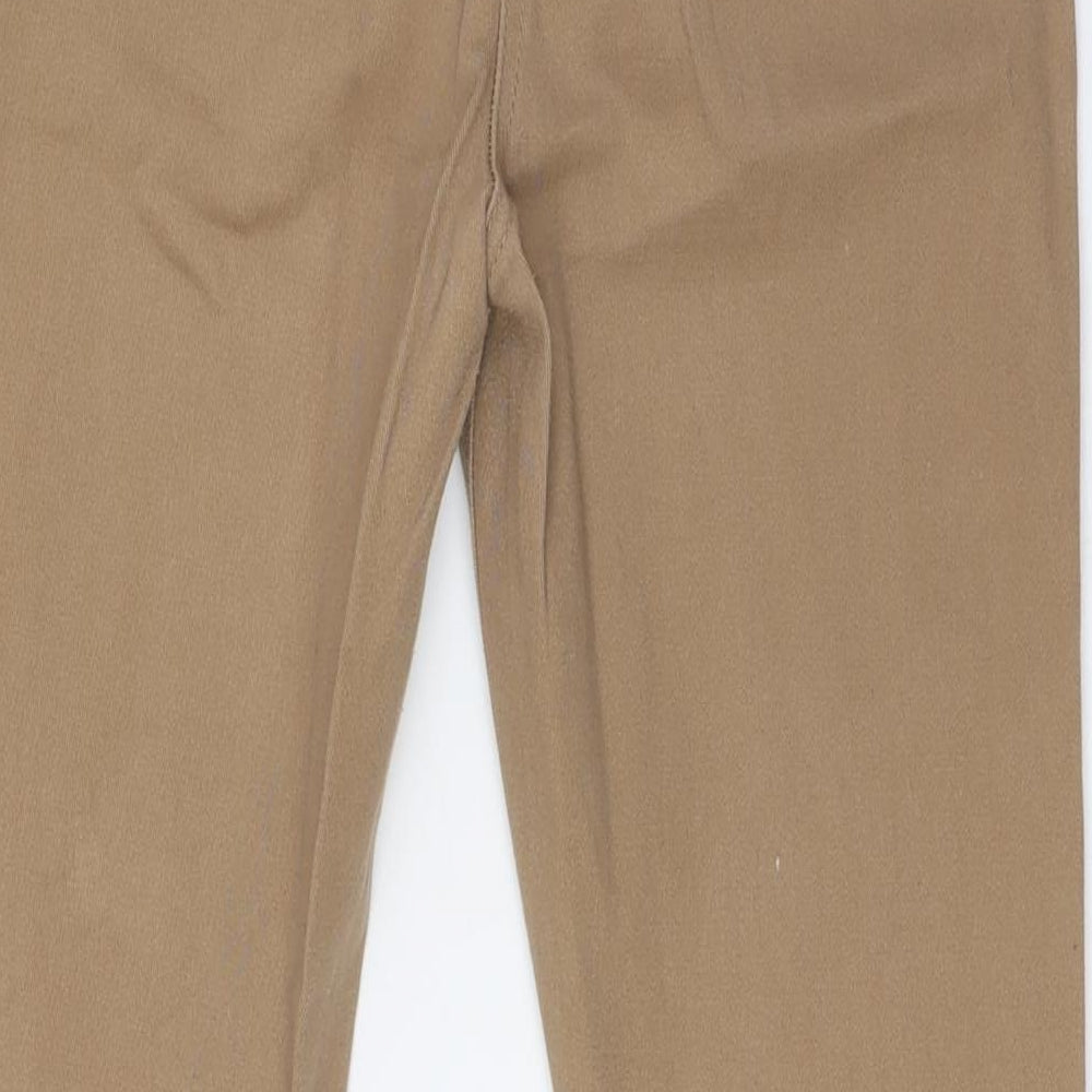 George Womens Beige Cotton Straight Jeans Size 12 L30 in Regular Zip