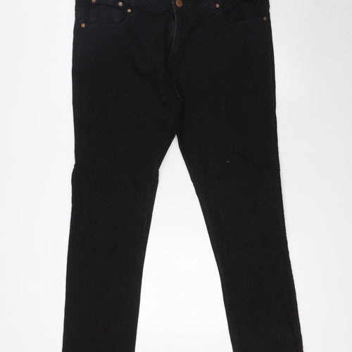 526 Mens Black Cotton Skinny Jeans Size 38 in L30 in Extra-Slim Zip