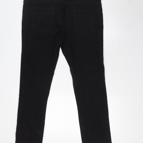 526 Mens Black Cotton Skinny Jeans Size 38 in L30 in Extra-Slim Zip