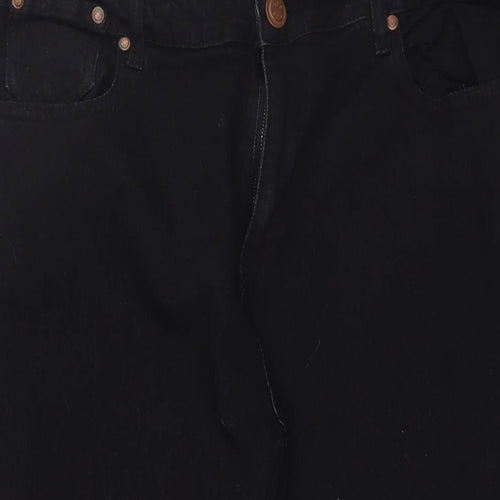 526 Mens Black Cotton Skinny Jeans Size 38 in L30 in Extra-Slim Zip