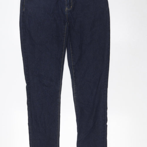 Denim & Co. Womens Blue Cotton Skinny Jeans Size 10 L32 in Regular Zip