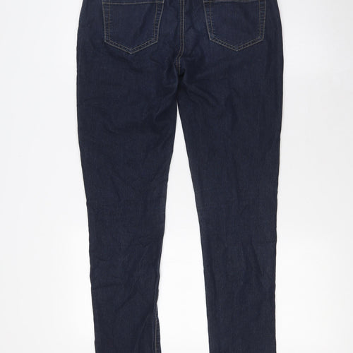 Denim & Co. Womens Blue Cotton Skinny Jeans Size 10 L32 in Regular Zip