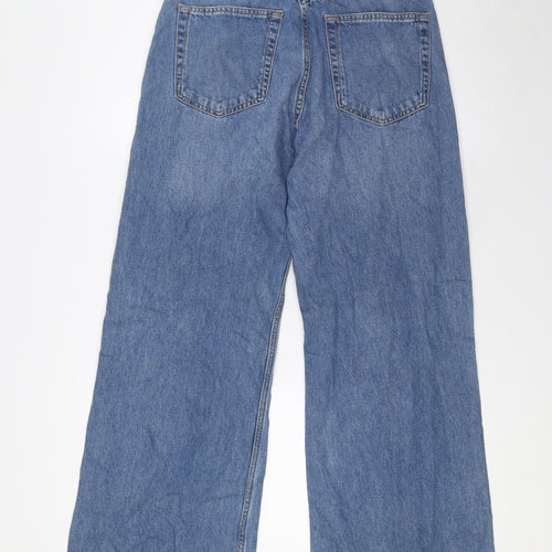 Divided Womens Blue Cotton Bootcut Jeans Size 8 L32 in Regular Zip