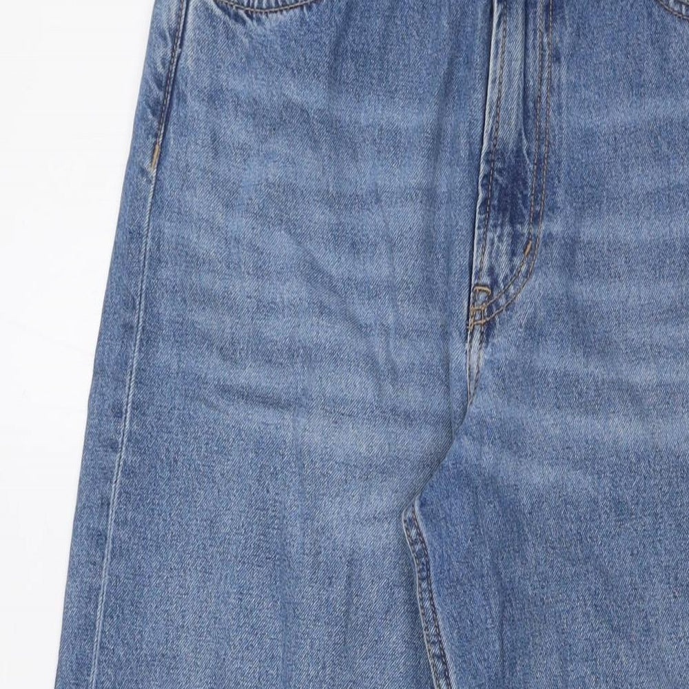 Divided Womens Blue Cotton Bootcut Jeans Size 8 L32 in Regular Zip
