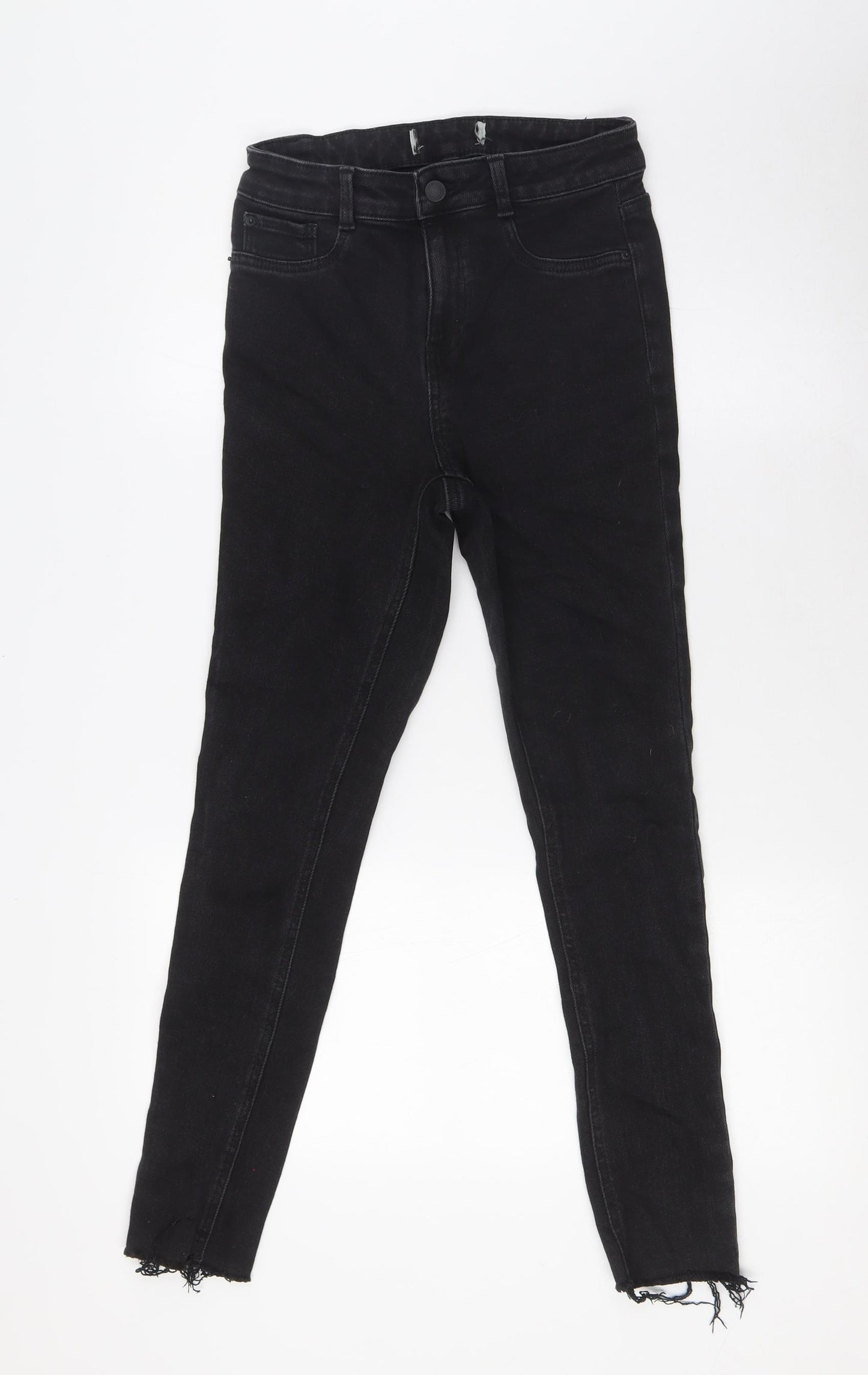 915 Generation Girls Beige Cotton Skinny Jeans Size 14 Years L27 in Slim Zip - Raw Hem