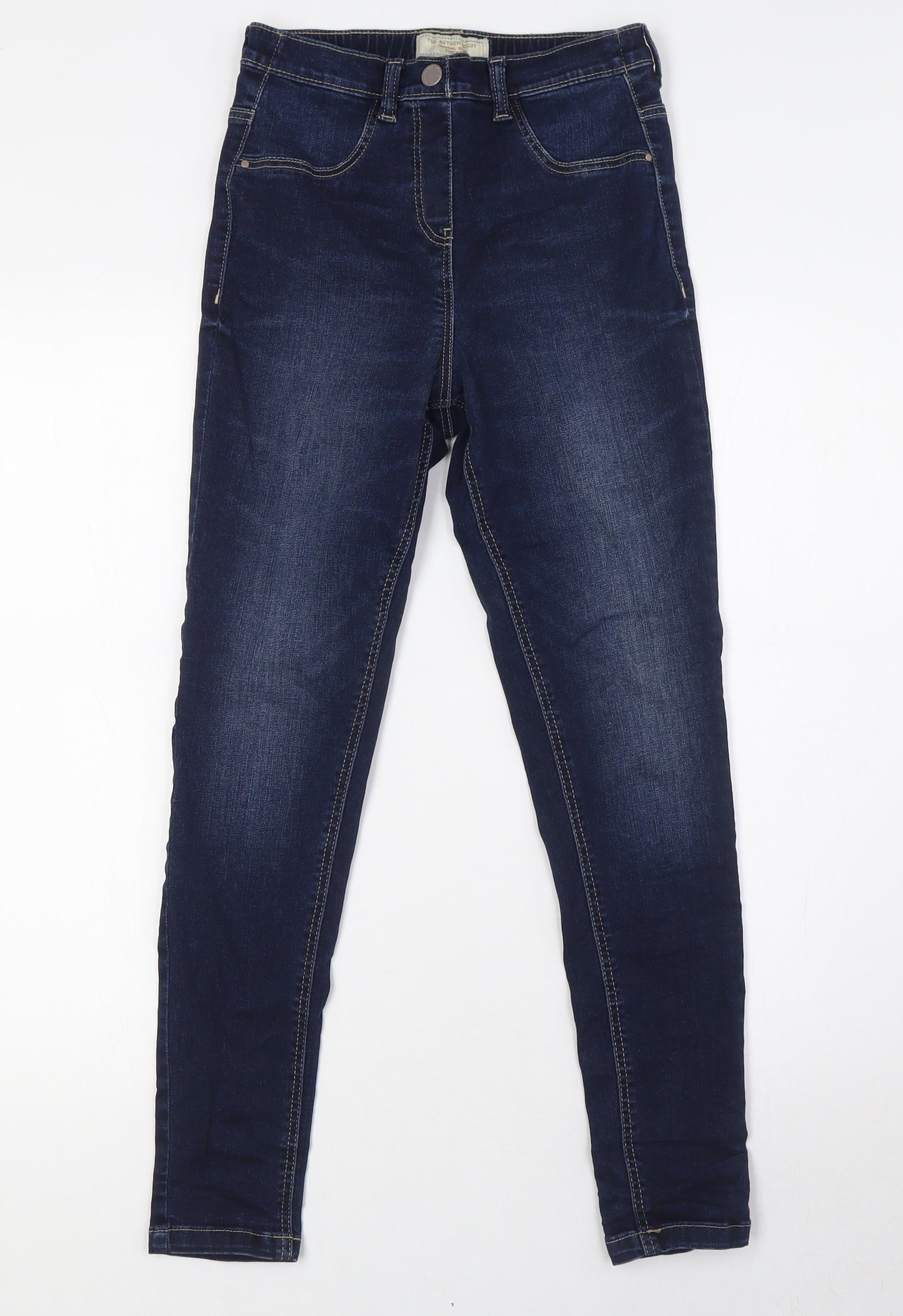 NEXT Girls Blue Cotton Skinny Jeans Size 12 Years L26 in Regular