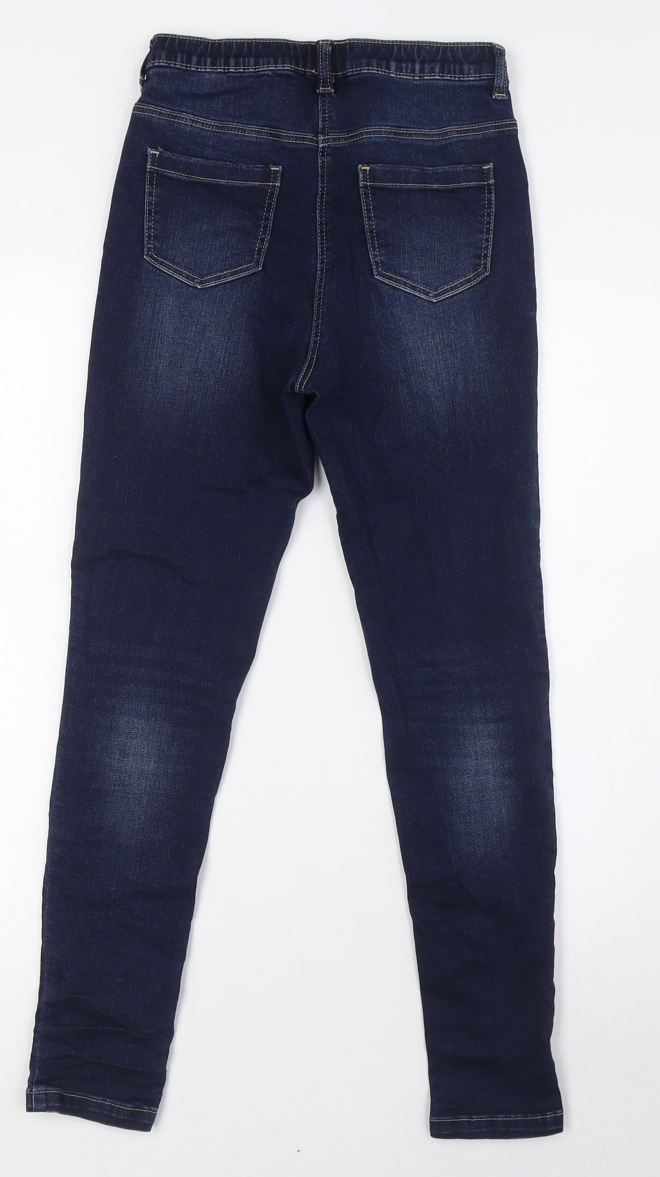 NEXT Girls Blue Cotton Skinny Jeans Size 12 Years L26 in Regular