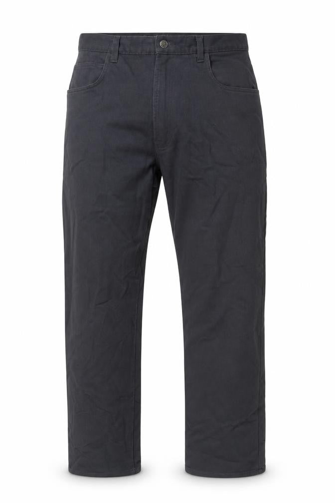 RV Mens Grey Cotton Trousers Size 38 in L29 in Regular Zip