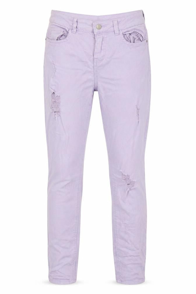 New Look Girls Purple Cotton Skinny Jeans Size 14 Years L30 in Regular Zip