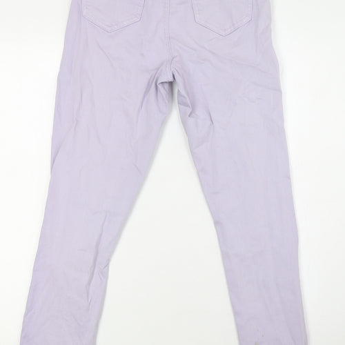 New Look Girls Purple Cotton Skinny Jeans Size 14 Years L30 in Regular Zip