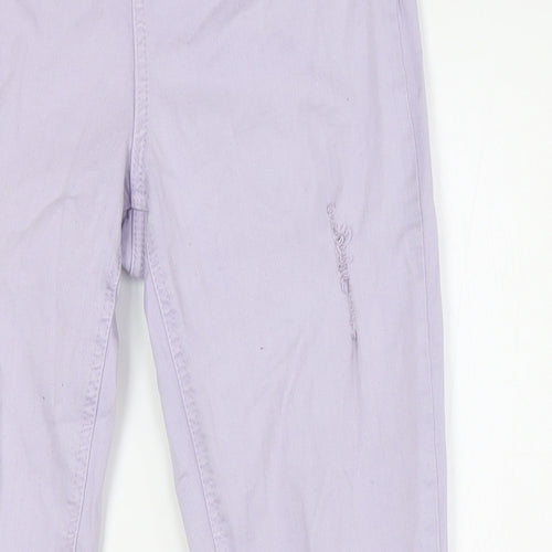 New Look Girls Purple Cotton Skinny Jeans Size 14 Years L30 in Regular Zip