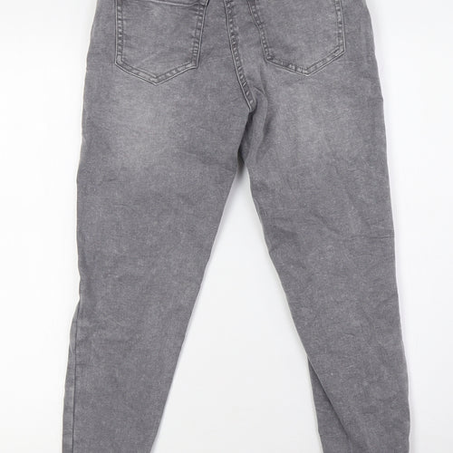 Candy Boys Grey Cotton Skinny Jeans Size 12 Years L25 in Regular Zip - Destressed