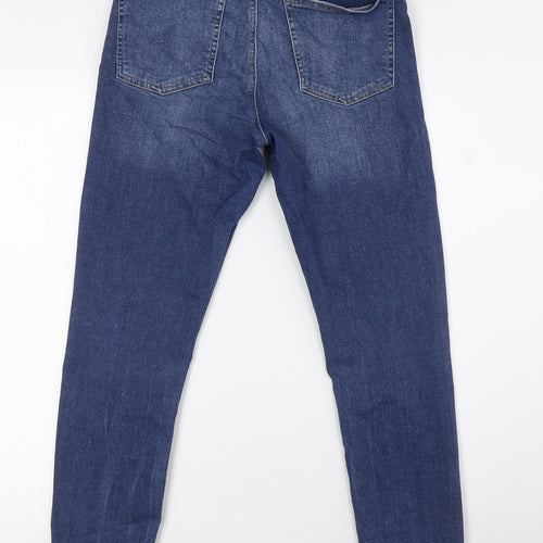 Denim & Co. Womens Blue Cotton Skinny Jeans Size 10 L28 in Regular Zip