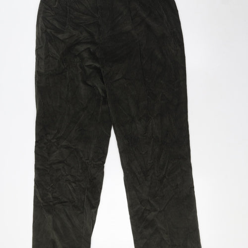Berkertex Mens Green Cotton Trousers Size 32 in L31 in Regular Tie