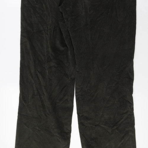 Berkertex Mens Green Cotton Trousers Size 32 in L31 in Regular Tie