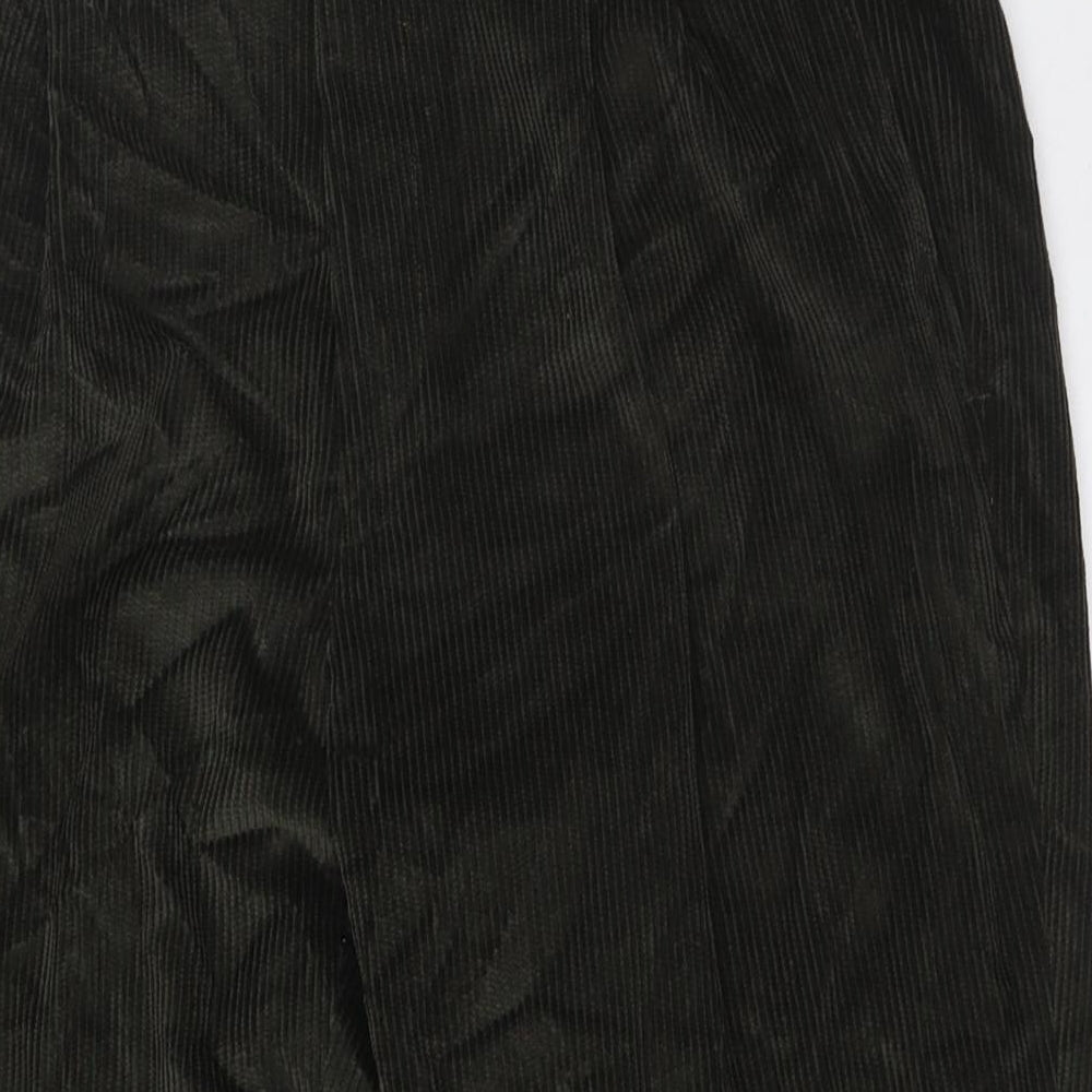 Berkertex Mens Green Cotton Trousers Size 32 in L31 in Regular Tie