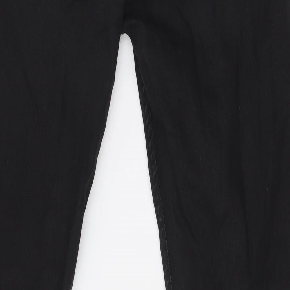 Topman Mens Black Cotton Straight Jeans Size 32 in L31 in Regular Zip