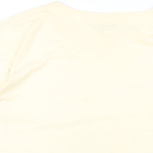 Prima Womens Yellow Polyester Basic T-Shirt Size 18 Round Neck