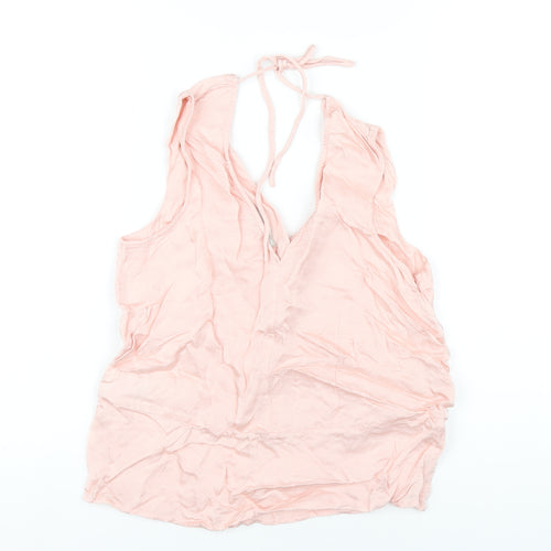 Everlane Womens Pink Viscose Basic Tank Size S V-Neck