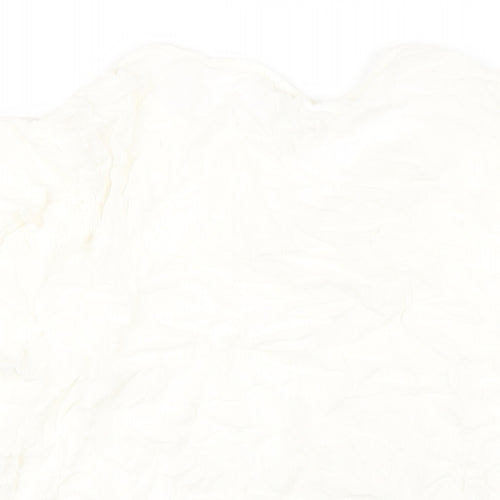 Together Womens Ivory Viscose Basic T-Shirt Size 14 V-Neck