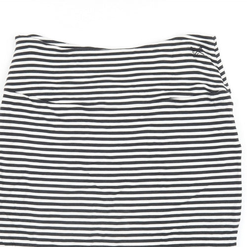 Crew Clothing Womens Blue Striped Viscose Straight & Pencil Skirt Size 8