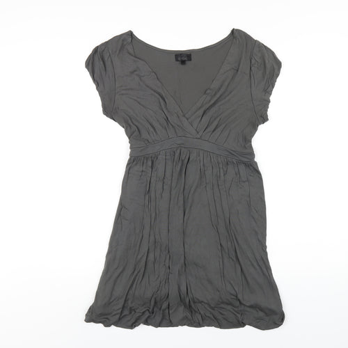 NEXT Womens Grey Viscose A-Line Size 12 Round Neck Pullover