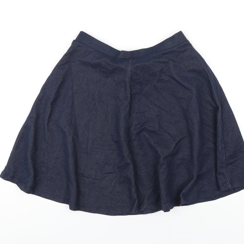 Dorothy Perkins Womens Blue Cotton Skater Skirt Size 6