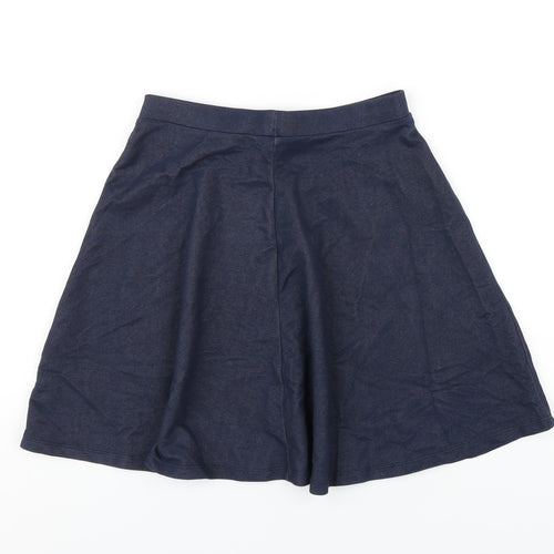 Dorothy Perkins Womens Blue Cotton Skater Skirt Size 6