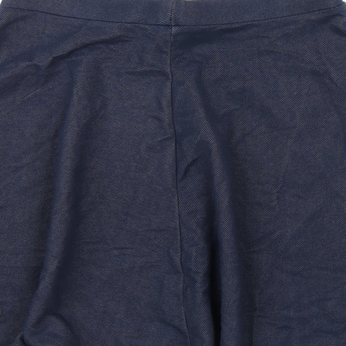 Dorothy Perkins Womens Blue Cotton Skater Skirt Size 6
