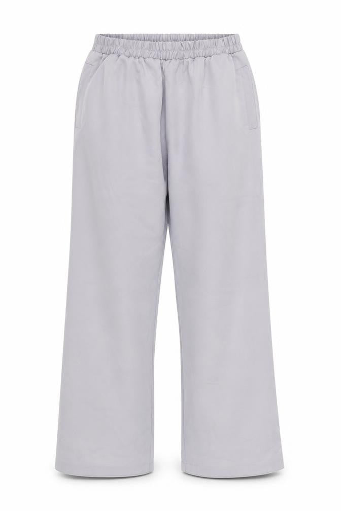 Front view of ASOS women’s blue polyester sweatpants, size UK 12, 32-inch leg regular